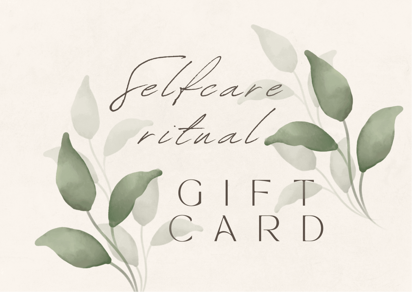 The selfcare ritual gift card - Annie Blume
